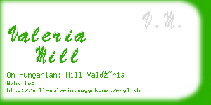 valeria mill business card